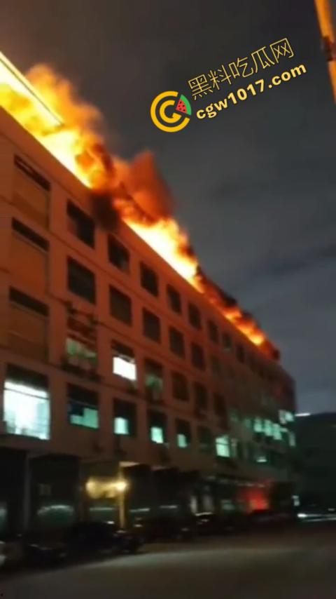 惠州博罗县服装厂夜晚突发惊天大火!火光冲天,浓烟滚滚,勇士们殊死搏斗灭火,祈祷平安归来!-7
