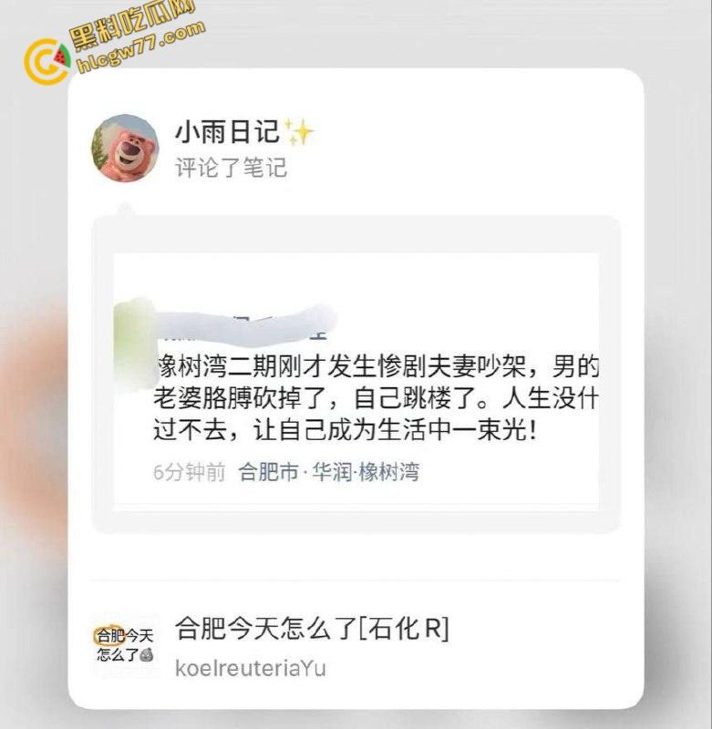 合肥橡树湾血案震魂!夫妻争吵变屠场:断臂惨剧后男子跳楼,爱恨情仇炸裂全网!-2