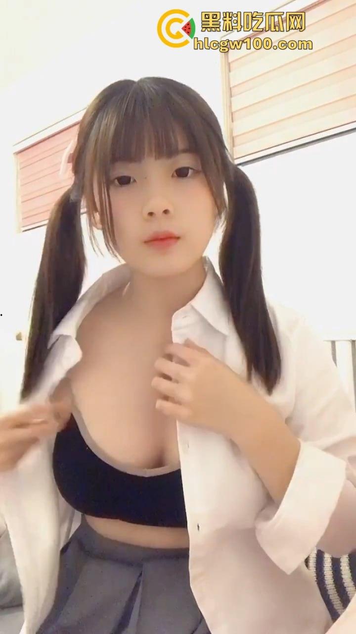 浙江音乐学院双马尾嫩妹【王茉莉】自拍发骚捏奶视频赚钱曝光!清纯颜值极品奶超强反差-8