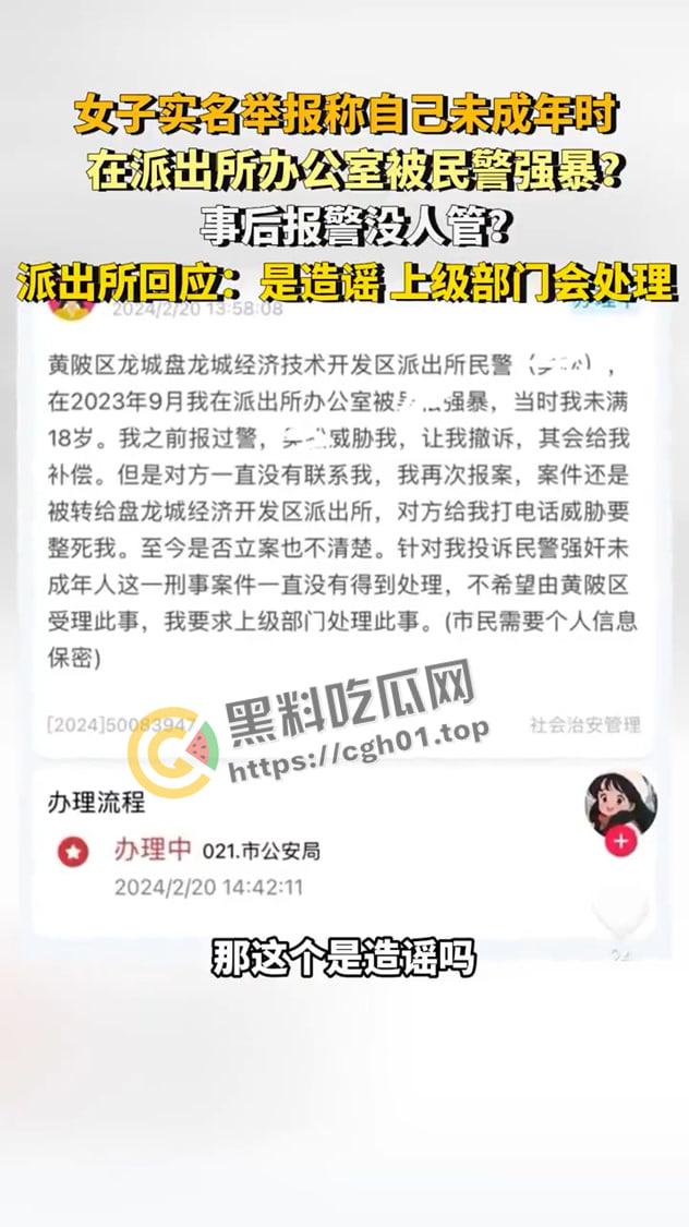 女子实名举报被警察在派出所强奸 无人伸冤  官方回应造谣 视频被迅速下架-7