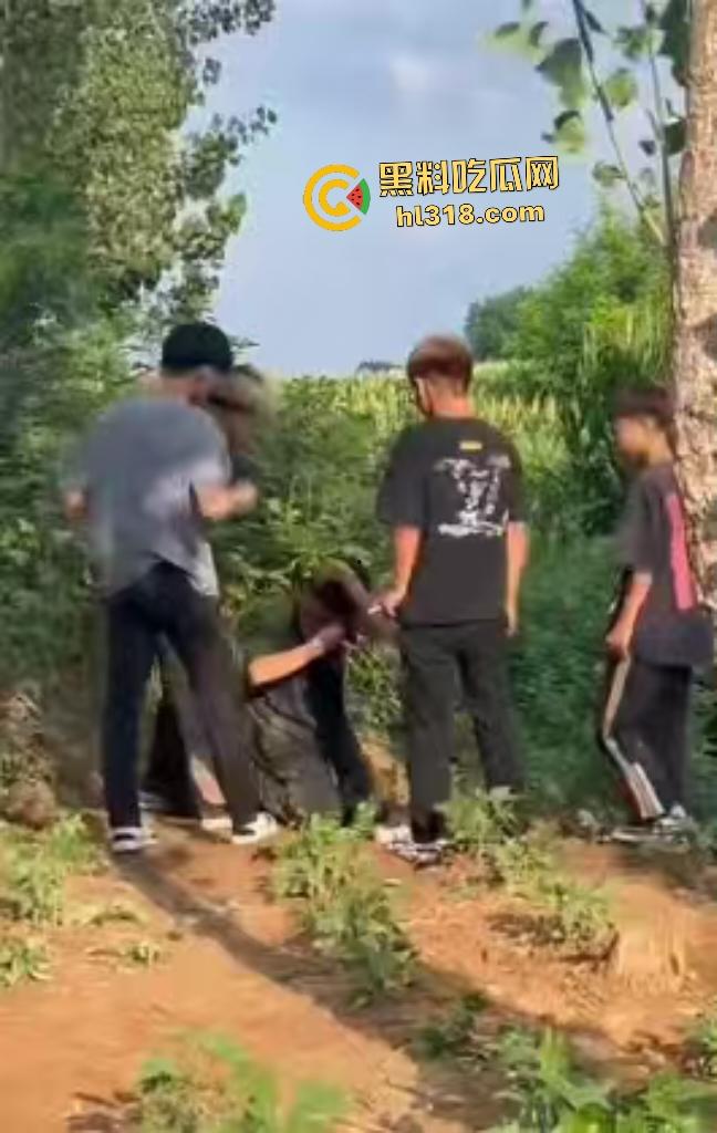 河北邢台精神小伙们因男生考试不给抄答案直接拉到树林旁暴揍,一旁拍照女生还说好帅啊!-8