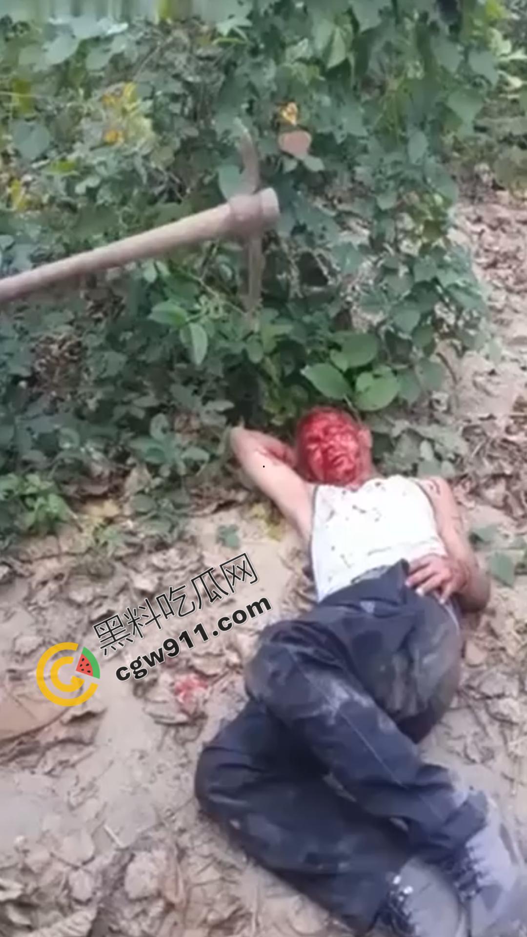 恐怖血腥暴力场面!奸夫惨遭铁镐猛砸,头颅血流如注,现场骇人至极,胆小者勿点!-1